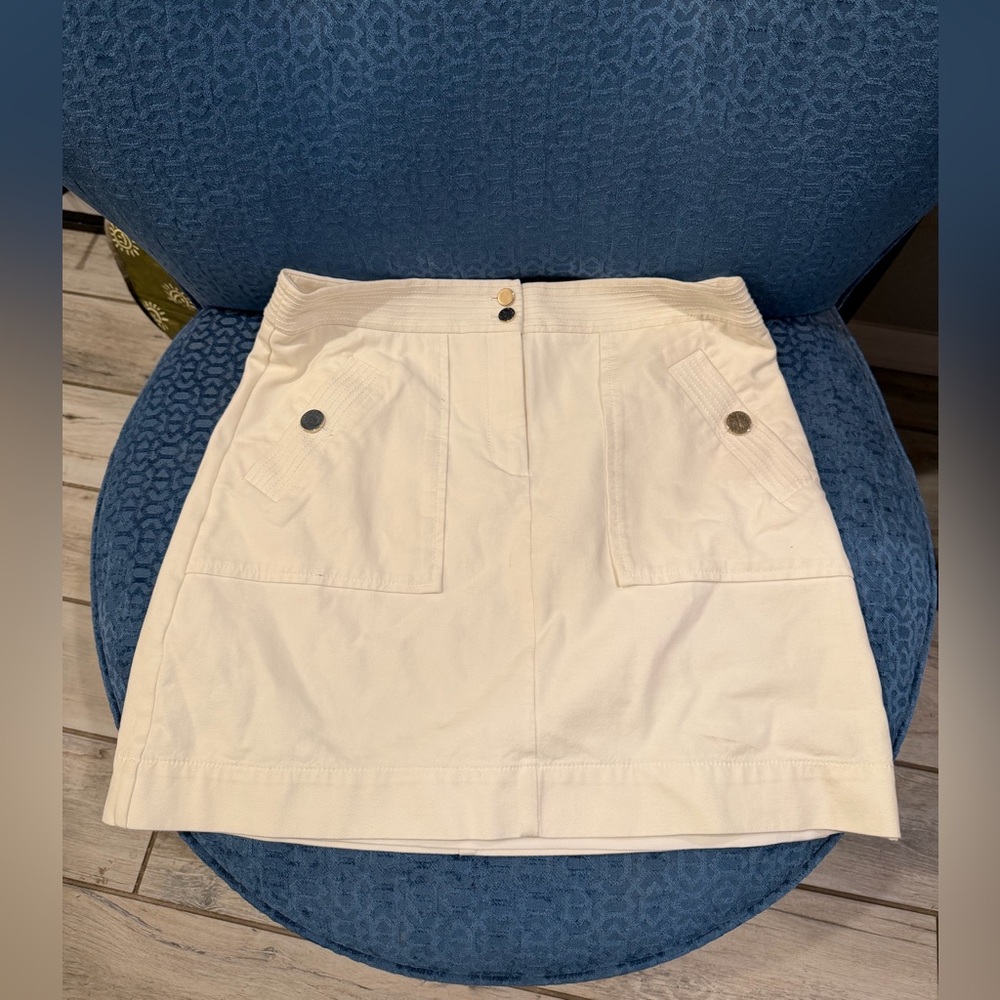 LOFT white shirt skirt size 10